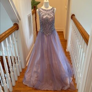 Sparkling Lavender Beaded A-Line Prom Gown HOT DEAL!